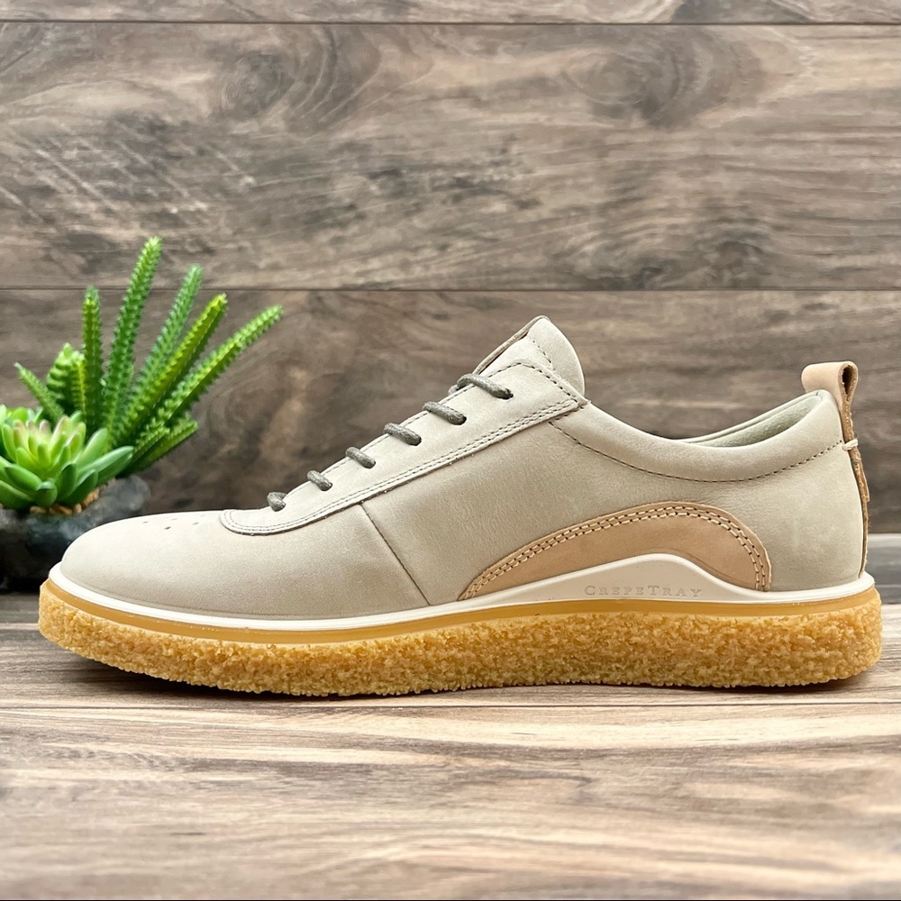 NIB Ecco Crepetray Leather Sneaker Sage - Picture 7 of 15
